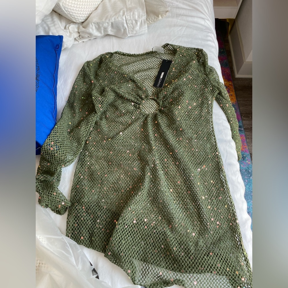 Sparkly swim coverup